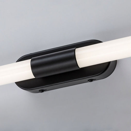 Rabalux Modern Bathroom Wall Lamp with Integrated LED and Natural White Light Black