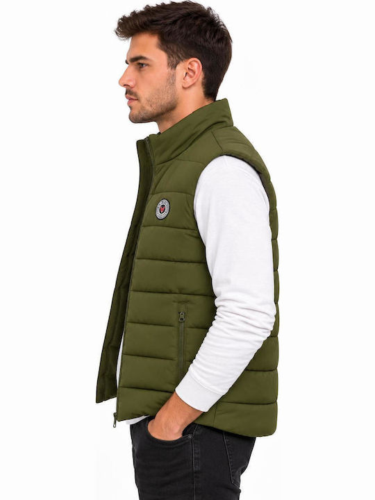 Без Ръкав Яке Puffer Каки