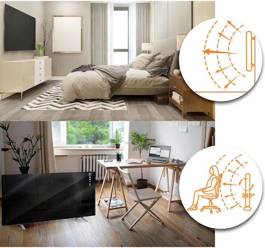 Berdsen Infrarot-Heizpaneel Wand Glas 720W Beige 120x60cm