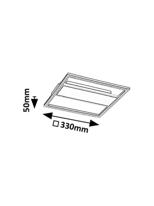 Rabalux Smart Deckenleuchte montieren 33cm Schwarz mit Integrierte LED