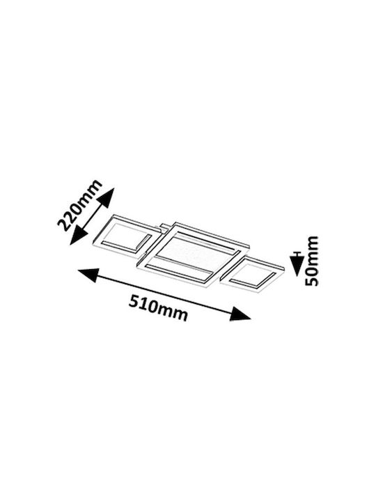 Rabalux Smart Deckenleuchte montieren 51cm Schwarz mit Integrierte LED