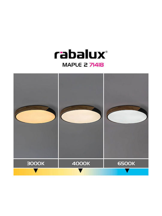 Rabalux Smart Deckenleuchte Schwarz mit Integrierter LED