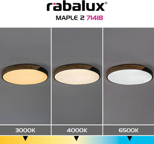 Rabalux Smart Deckenleuchte Schwarz mit Integrierter LED