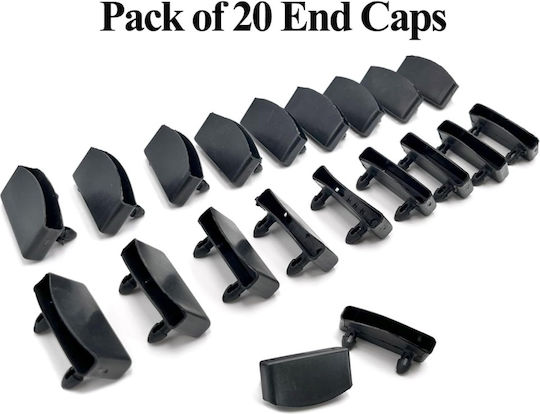 Set 20 Capace Din Plastic Pentru Lamele Somierei Typec Home 54x9 Mm Negre Suporturi De Fixare Pentru Lamele Din Lemn Ale Patului