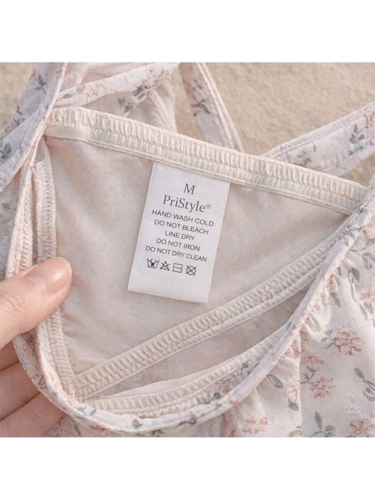 Costum De Baie Întreg Floral Crem