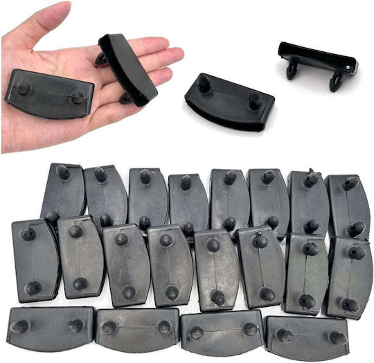 Set 20 Capace Din Plastic Pentru Lamele Somierei Typec Home 54x9 Mm Negre Suporturi De Fixare Pentru Lamele Din Lemn Ale Patului