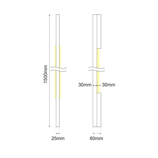 Baris Light Wall-Mounted Linear Lighting IP54 30x25cm