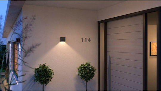 Philips Resonate Wandmontiertes Außenstrahler LED IP44 8W mit Warmweißem Licht 13x13x22cm