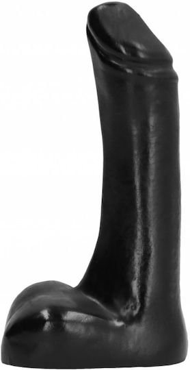 All Black Realistischer Dildo mit Saugnapf Schwarz 9 cm