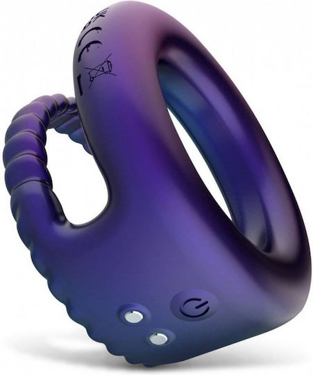 Hueman Vibrating Purple Cock & Testicles Ring