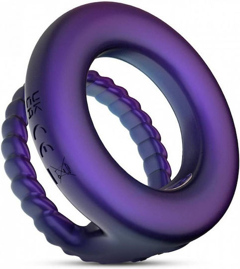 Hueman Vibrating Purple Cock & Testicles Ring