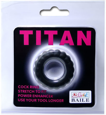 Baile Inel pentru Erecție Titan Negru 2 cm