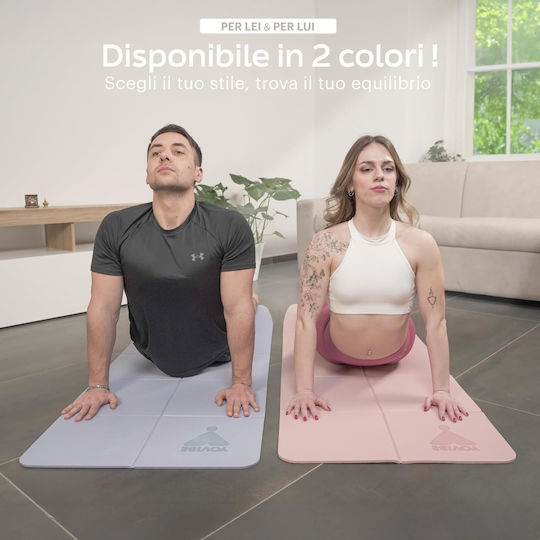 Saltea Pliabilă Pilates Roz (183x60cm)