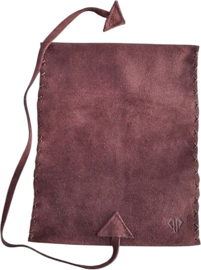 Kalliopi Silver Leder Tabaktasche Braun mit Verschlussart mit Taste 16,5x7,5cm