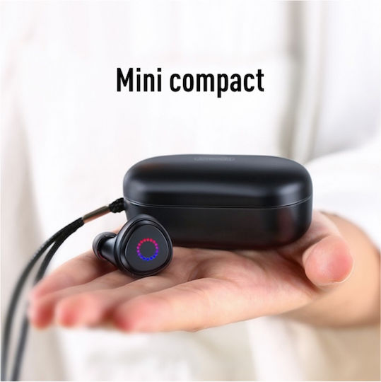 Joyroom JR-TL1 In ear Безжични слушалки Слушалки с Устойчивост на изпотяване и Калъф за зареждане Черни