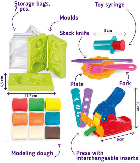 Genio Kids Aluat de modelare Colorat pentru 3+ Ani