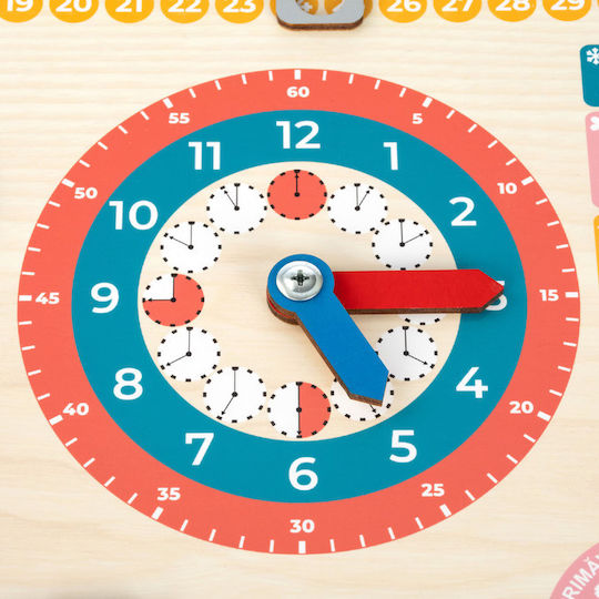 Genio Kids Εκπαιδευτικό Παιχνίδι Εκμάθησης Ώρας από Ξύλο για 3+ Ετών (RO)