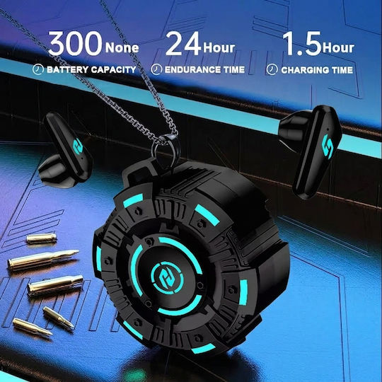 CYXG X35 In-Ear Bluetooth Kopfhörer mit Schweißbeständigkeit und Ladekoffer Schwarz