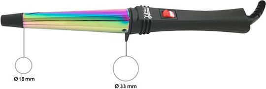 GammaPiu Iron Conic Rainbow Koniță Ondulatoare de Păr pentru Bucle 33mm