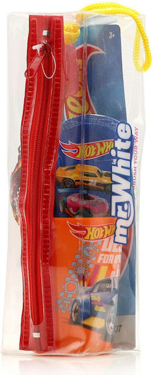 Mr White Promo Hot Wheels Pouch Set Четка За Зъби 1 Брой И Паста За Зъби 75ml И Чаша 1 Брой И Несесер 3+ Години