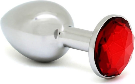 Rimba Bondage Play Plug Metal Round Dop Anal Argintie 7.3cm