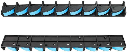 Wall Mounted Fishing Rod Holder Vertical 9 Positions Black