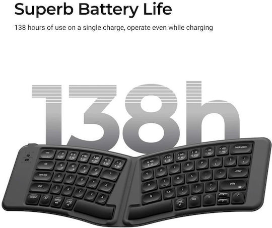 Keychron B11 Pro Ultraslim Безжично Bluetooth Клавиатура за таблети Английски US Сив