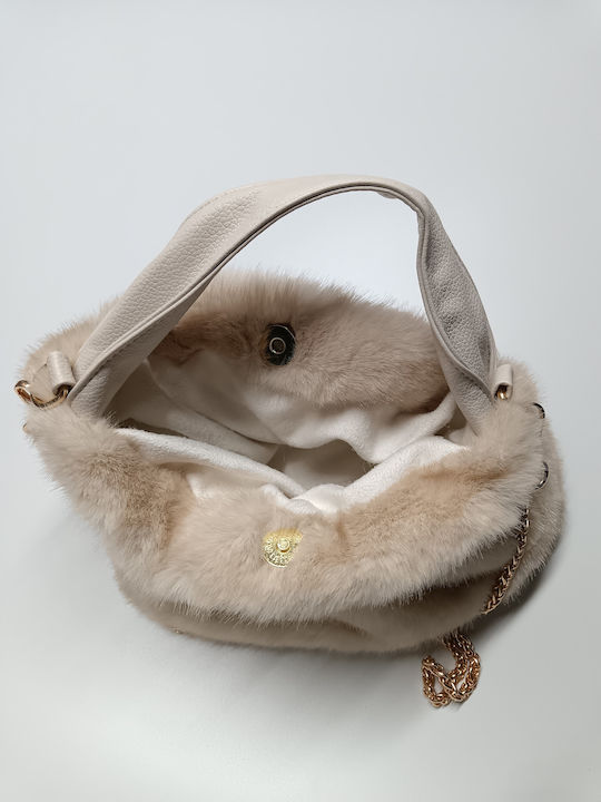 Günstige Damen Schultertasche Beige