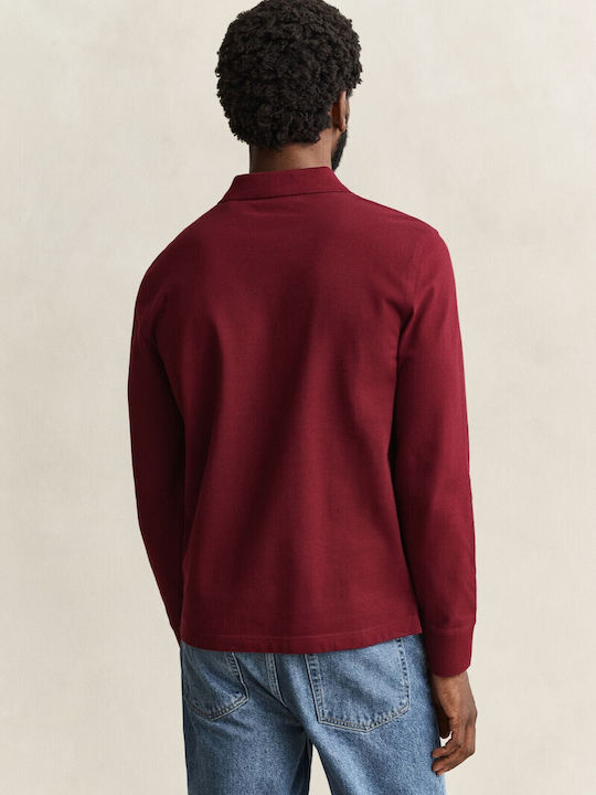 Gant Gant Polo Langarm Burgundische Bluse