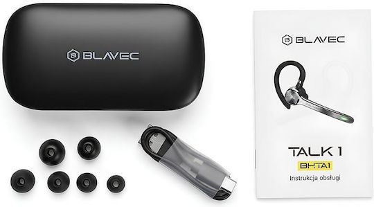 Blavec Talk 1 In-Ear Bluetooth Handsfree Headset with Charging Case Black