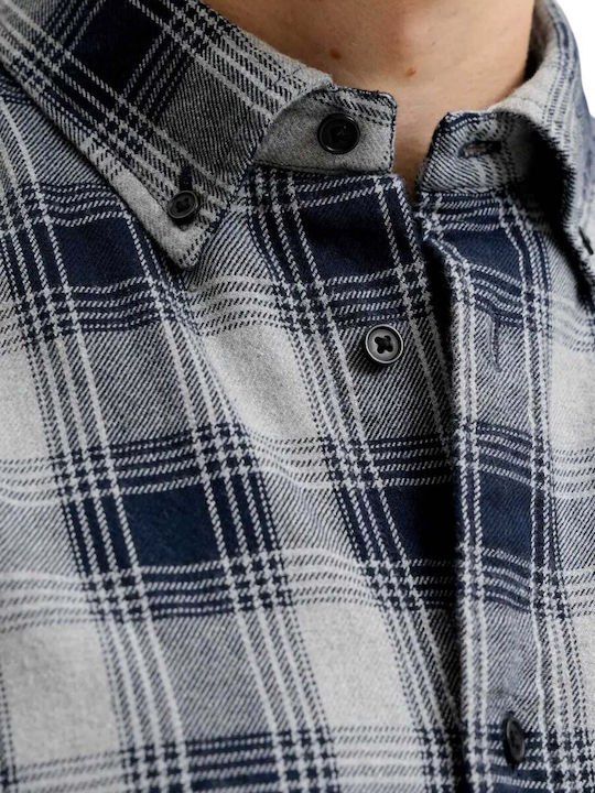 Long Sleeve Checked Dark Navy Multi