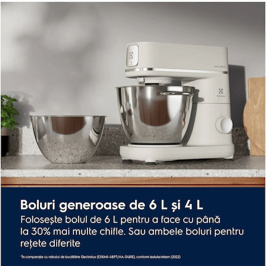 Electrolux Mixer Planetar 1200W cu Bol din Inox 6lt Gri