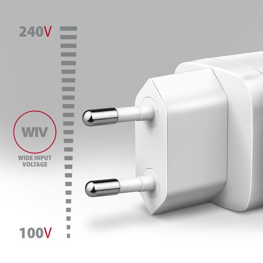 Akyga Зарядно Устройство Без Кабел GaN с USB-C Порт 25W Power Delivery Бял (AK-CH-22)