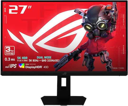 Asus ROG Strix 5K XG27JCEG IPS HDR Gaming Монитор 27" 5120x2880 с Време на реакция 0.3ms GTG