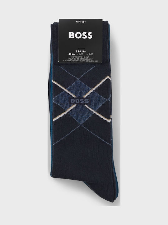 Boss Ανδρικές Κάλτσες Σκούρο Μπλε 3Pack