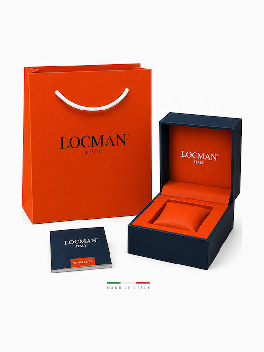 Locman Italy Men's Watch 42mm Automatic with Blue Rubber Strap
