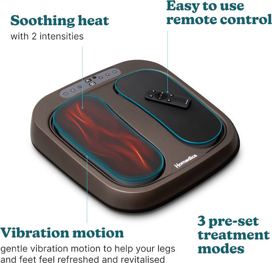 Homedics Συσκευή Μασάζ για τα Πόδια με Δόνηση Καφέ