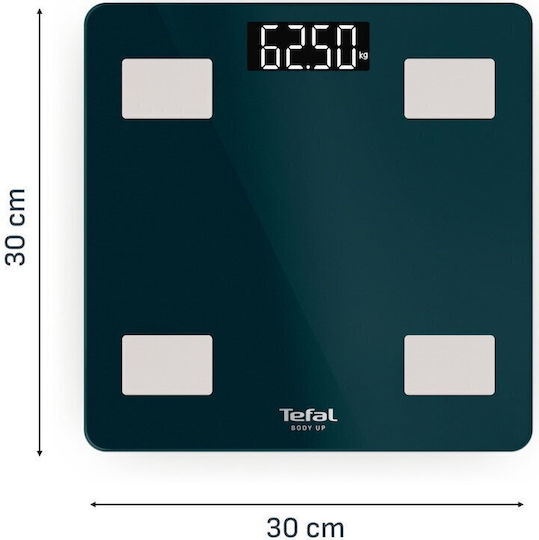 Tefal Body Up Smart Badezimmerwaage 180kg mit Körperfettmessung & Bluetooth Grüne
