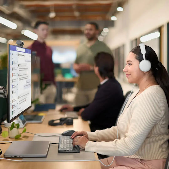 Logitech Zone Wired 2 Auf Dem Ohr Multimedia-Kopfhörer Mit Mikrofon Und USB-A-Konnektivität In Weiß