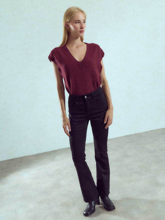 Celestino Pantaloni Denim Evazați Monocromi Negri Celestino Pantaloni Denim Evazați Monocromi Negri