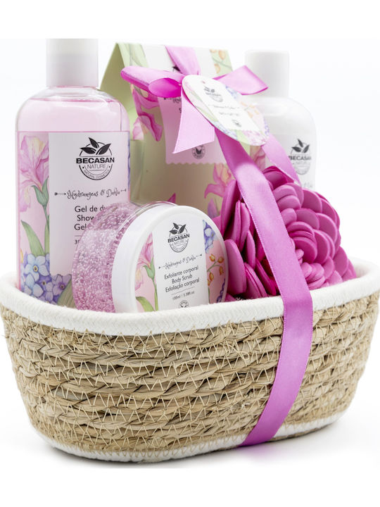 Becasan Set de îngrijire cu parfum floral din răchită pentru curățare corp