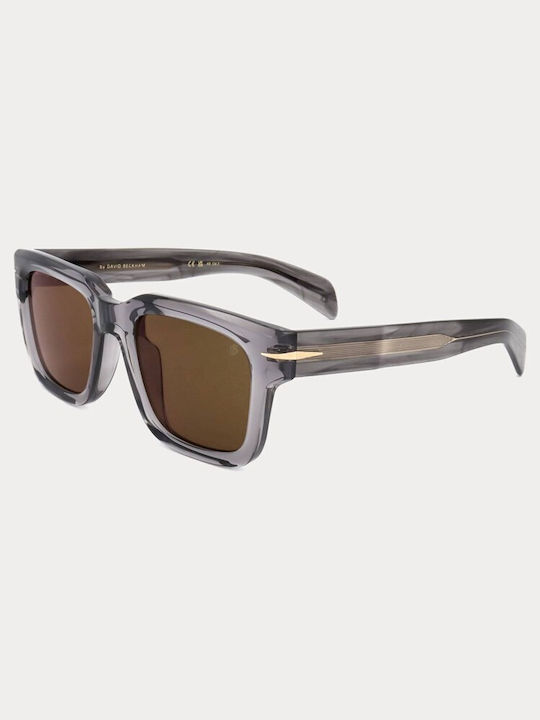 David Beckham Men's Sunglasses with Gray Plastic Frame