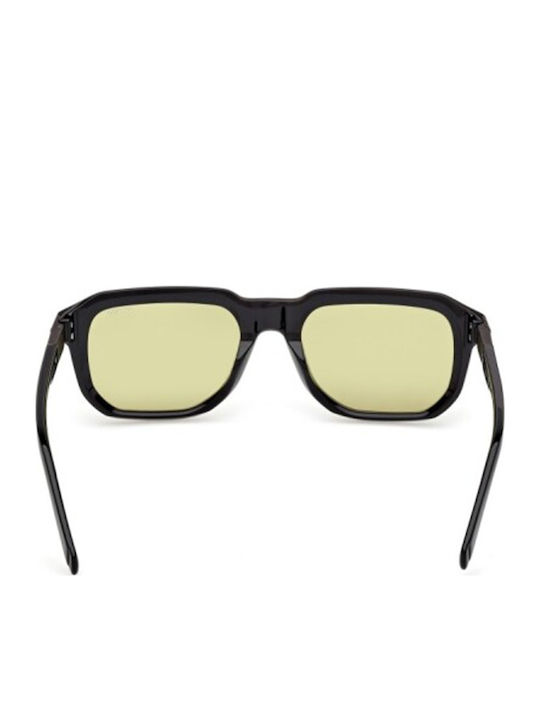 Guess Unisex Sonnenbrille mit Schwarz Gestell und Gelb Linse