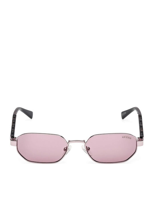 Guess Women's Sunglasses with Brown Plastic Frame and Pink Lens