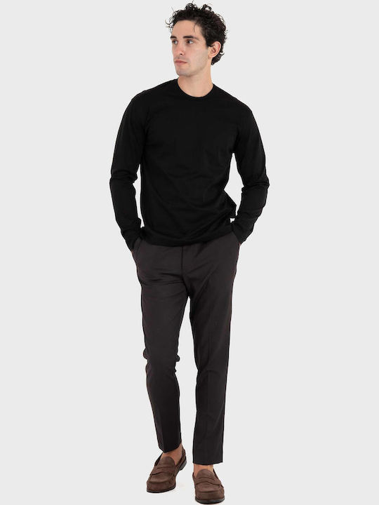 Men's Elastic Brown Trousers