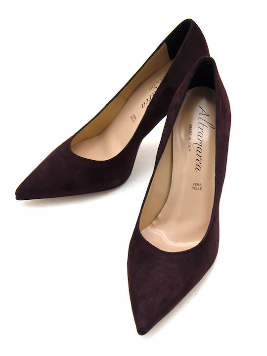 Suede Pumps Mit Hochem Absatz Lila