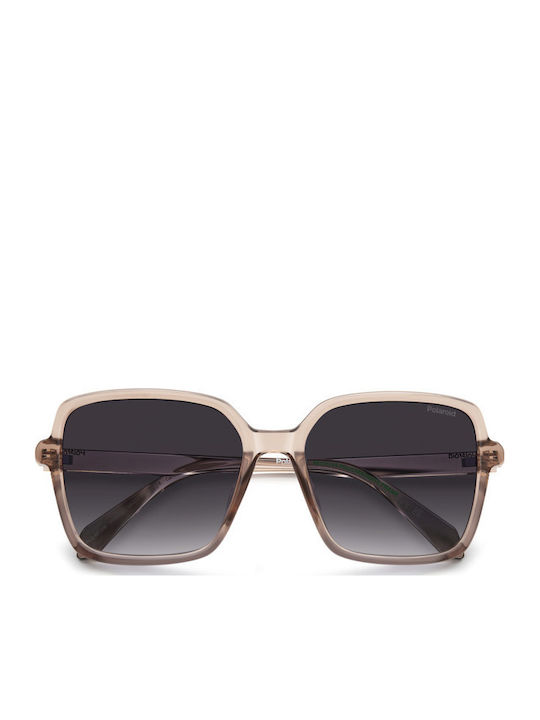 Polaroid Women's Sunglasses with Purple Frame and Grey Gradient Lens