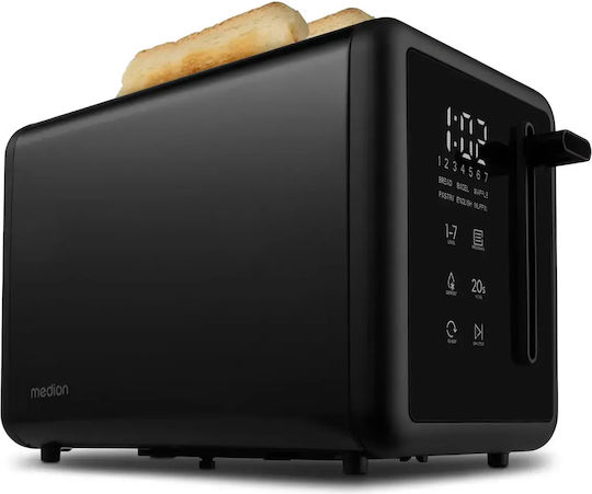 Medion Toaster 2 Schlitze 1450W Graues
