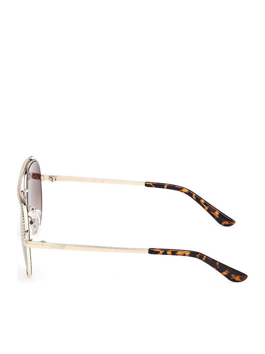 Guess Unisex Ochelari de soare cu Auriu Cadru și Aur Degrade Lentilă