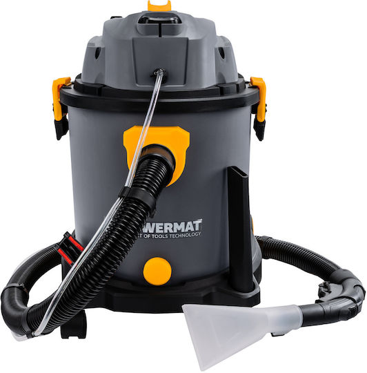 Powermat Pmodp2000mpro Σκούπα Υγρών / Στερεών 2000W με Πλαστικό Κάδο 20lt